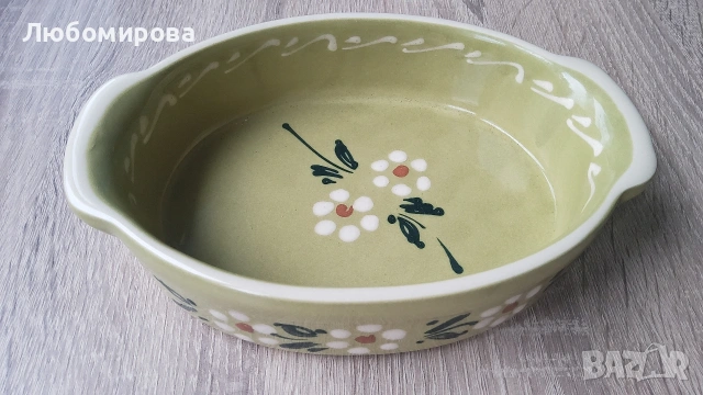 Комплект 2 бр. традиционни френски керамични терини от Елзас / Ръчно рисувани, снимка 3 - Антикварни и старинни предмети - 54634145