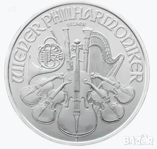 сребърна монета 1 оз 1 oz филхармония инвестиционна сребърна монета
