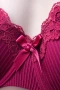 Hunkemöller сутиен 80C в бордо с дантела и мека подплата, снимка 3