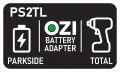 Преходник адаптер батерия Parkside X20V към инструмент Total 20V PS2TL, снимка 6
