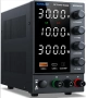 Лабораторно захранване в диапазона 0-30V/0-10A с USB-A/Type-C порт,4-LED дисплей, снимка 1