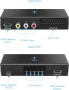 3 в 1 SCART / RCA / HDMI към HDMI конвертор – видео адаптер за TV, PS5, Wii, VHS, DVD и ретро конзол, снимка 2