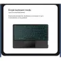 За Samsung Galaxy Tab S10 FE / S9 FE / S9 Кожен Калъф с Bluetooth Клавиатура с Подсветка, Тъчпад и С, снимка 8