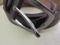 Нов кожен мъжки колан от Монголия, черен,110 см, снимка 1