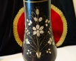 Бронзова ваза,гравирани цветя,печат. , снимка 3