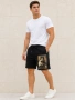 Off-White 🎨 Къси панталони (шорти) — черни с Caravaggio принт - S L XL, снимка 1