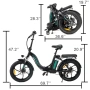 Електрически велосипед, E-bike, HITWAY, 20", сгъваем., снимка 2