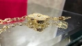 Van Cleef & Arpels VCA 5 Motifs Gold Diamonds Vintage Alhambra Дамска Гривна, снимка 6