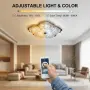 LED таванна лампа цвете 72 W с дистанционно, приложение и димиране 40 см с цветова температура, снимка 2