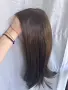 НОВА Кафява естествена перука! 100% високо качество, снимка 3