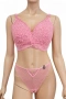 Hunkemöller комплект бельо с розова дантела – сутиен 90F и бикини XL, снимка 1