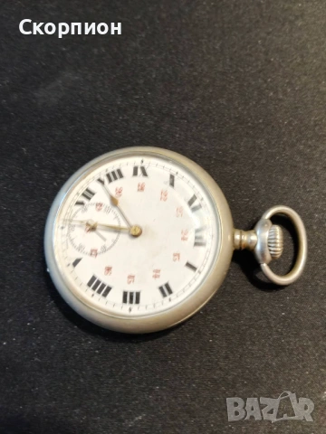 Швейцарски джобен часовник с посребрени капаци - BREVET DEPOSE -  ПРОМОЦИЯ, снимка 14 - Джобни - 48366714