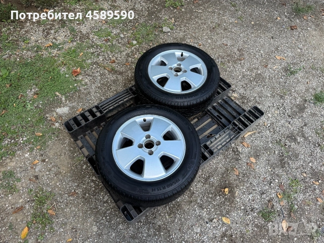 2бр.НОВИ Резервни гуми+АЛУМИНИЕВИ ДЖАНТИ 15цола 4x100-Opel,Chevrolet,Fiat, снимка 2 - Гуми и джанти - 55283236