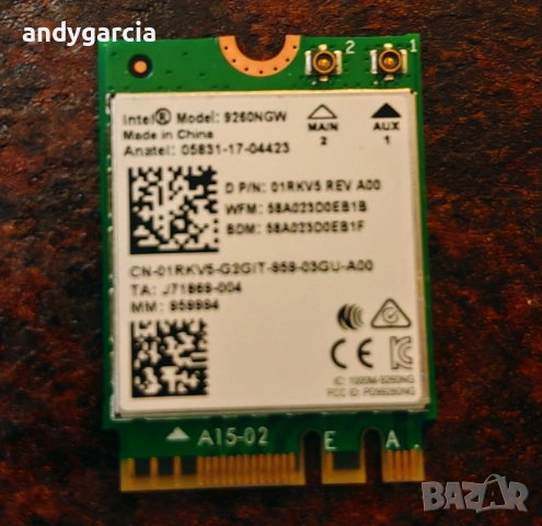  Intel® Wireless-AC 9260NGW Wi-Fi 5 Bluetooth 5.1 M.2 2230 мрежова карта блутут, снимка 2 - Други - 53960789