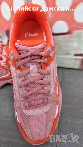 Английски дамски маратонки с естествена кожа-Clarks