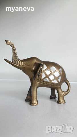 Vintage статуетка на слон, символ на късмет. , снимка 5 - Статуетки - 55001980