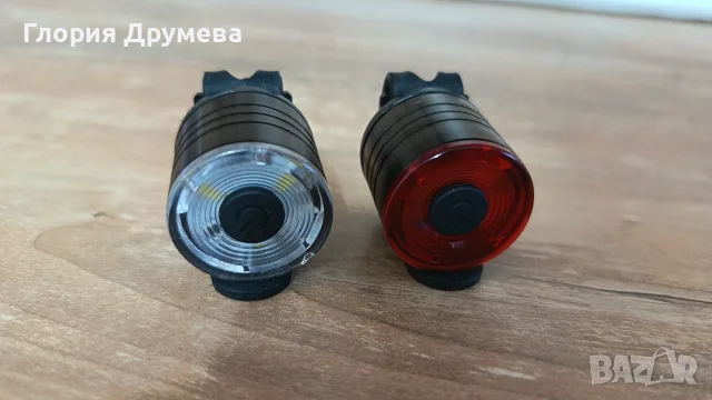 Комплект светлини за велосипед, 15 lm, включени батерии, снимка 5 - Аксесоари за велосипеди - 55503263
