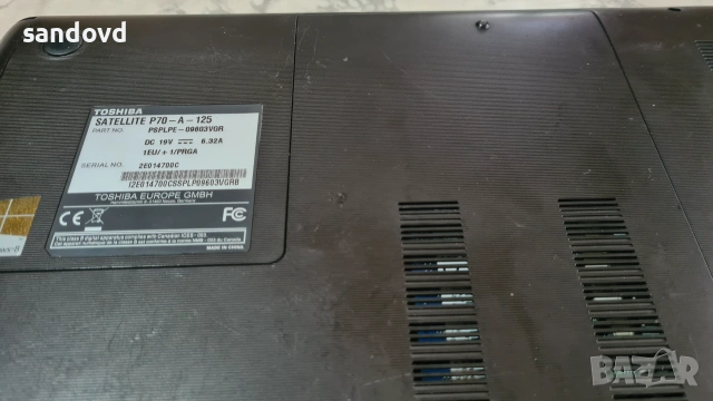 Лаптоп TOSHIBA P-70 A 125  цена 100 евро, снимка 10 - Лаптопи за дома - 55091848