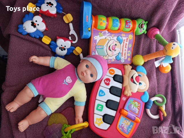 Бебешки играчки, музикални играчки Fisher price буквар, пиано, снимка 2 - Музикални играчки - 54798296
