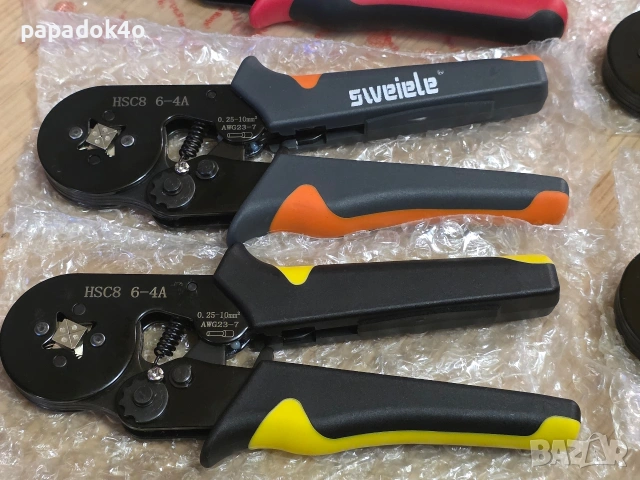 Клещи за кримпване на кабелни накрайници - Кримпващи клещи, снимка 5 - Клещи - 35323638