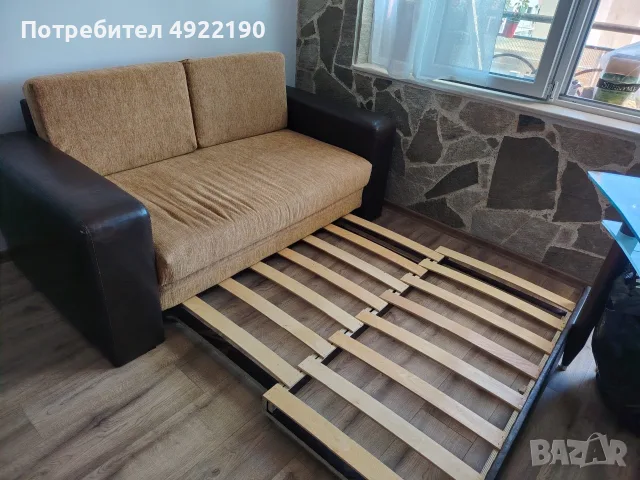 Двоен разтегателен диван, снимка 3 - Дивани и мека мебел - 55698639