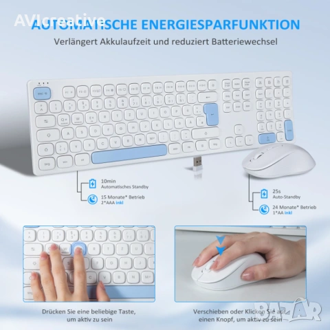 CK620 Wireless Keyboard and Mouse, снимка 9 - Клавиатури и мишки - 54388120