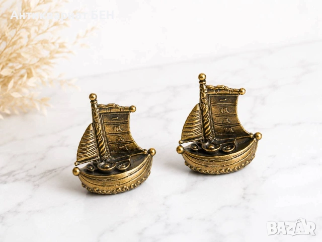 ⛵ ДЕКОРАТИВНИ МЕСИНГОВИ ВЕТРОХОДИ – КОМПЛЕКТ, снимка 3 - Антикварни и старинни предмети - 55077144