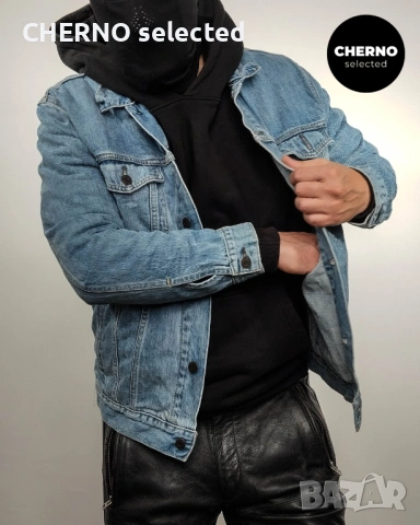 Мъжко синьо дънково яке LEVI’S Trucker Denim Jacket – размер L , снимка 9 - Якета - 54018884