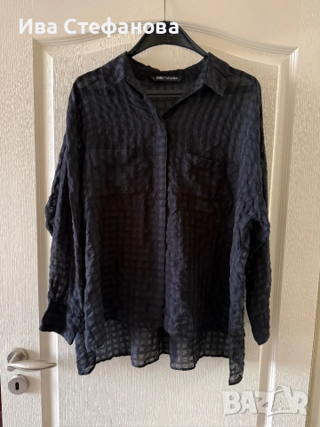 Черна нова свободен силует елегантна риза Мароко Morocco  zara Zara Зара , снимка 5 - Ризи - 54149444