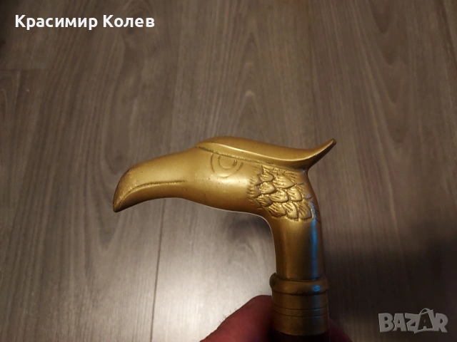 Стар бастун с месингова орлова глава , снимка 9 - Други - 54671441