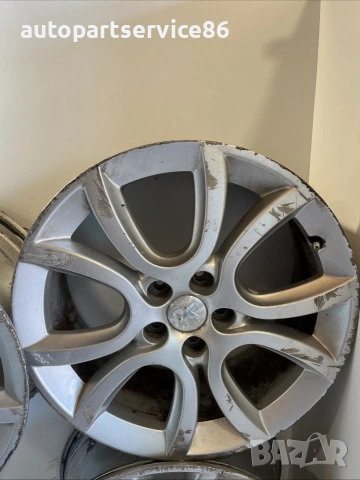 Оригинални 18-цолови алуминиеви джанти за Peugeot 508 (2012 г.), размер 7.5Jx18, OEM № 9671401877., снимка 4 - Гуми и джанти - 55075162