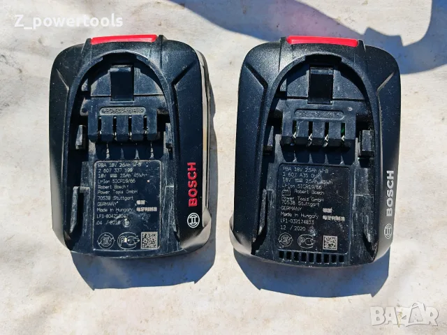 Bosch & Gloria 18V / 2.5 Ah – Оригинални акумулаторни батерии POWER FOR ALL, снимка 2 - Винтоверти - 55420309