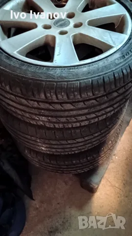 Продавам джанти с летни гуми 17"225.45 5*112 свалени от голф не се карат вече и заемат място гумите , снимка 3 - Гуми и джанти - 55315590