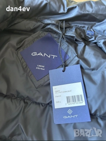 Елек GANT Men's Light Down Gilet, снимка 7 - Якета - 54194967