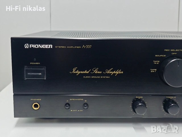 стерео Hi-Fi усилвател PIONEER A-337, снимка 2 - Ресийвъри, усилватели, смесителни пултове - 54547858