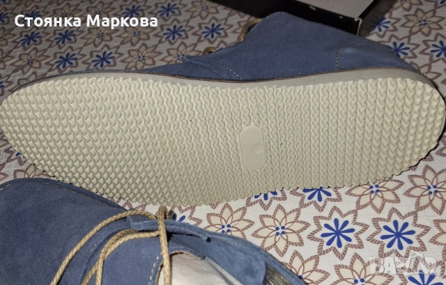 Нови мъжки велурени кларкове 44,5-Staff Jeans, снимка 4 - Мъжки боти - 54559749
