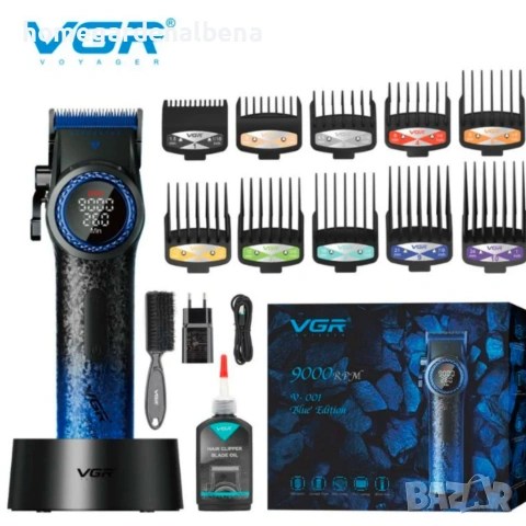 Професионална машинка за подстригване VGR PRO V-001 Blue Edition 3109