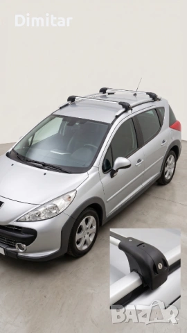 Peugeot 207 SW Багажник за покрив (напречни греди, рейлинг, релси), снимка 5 - Аксесоари и консумативи - 54608122
