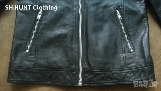 Jack & Jones JCONIMU LEATHER Jacket Размер S мъжко яке агнешка естествена кожа 17-27, снимка 9 - Якета - 54804699