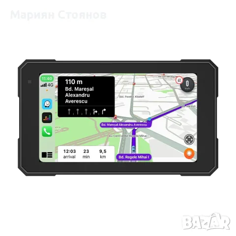 Навигация за мотор мултимедия за мотоциклет CarPlay / Android Auto Водойстойчива IP67 Мото дисплей е, снимка 7 - Аксесоари и консумативи - 55683297