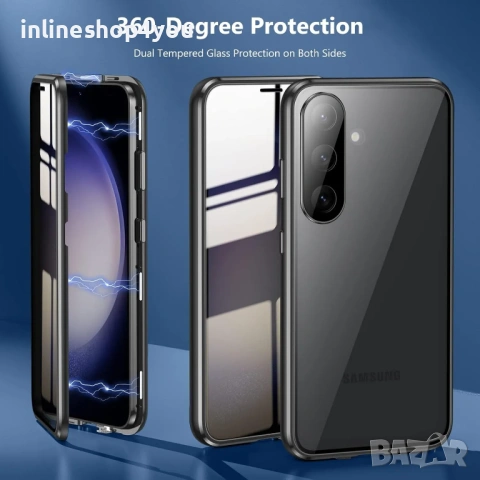Двоен Магнитен Кейс за Samsung Galaxy A37 / A57със защита на камерата, снимка 2 - Калъфи, кейсове - 54525454