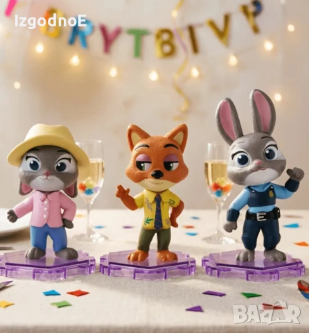 Лот 6бр големи фигурки Зоотрополис Zootopia , снимка 3 - Фигурки - 54390364