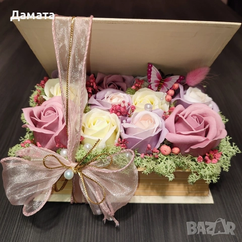 Чантички и декорации с рози от пластичен сапун, снимка 16 - Декорация за дома - 48848502