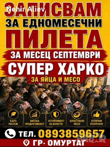 Записвам за едномесечни ярки