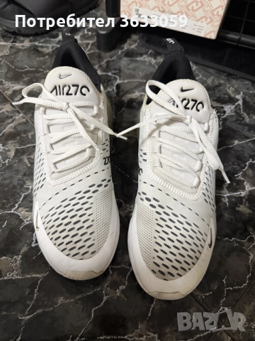 Мъжки бели маратонки Nike AirMax 270, снимка 3 - Маратонки - 55275235