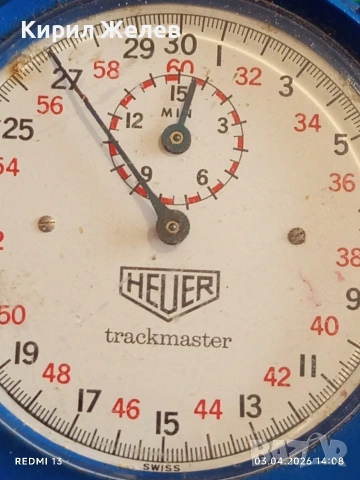Винтидж хронометър HAUER Trackmaster Switzerland работи за КОЛЕКЦИОНЕРИ 47159, снимка 3 - Антикварни и старинни предмети - 54078527