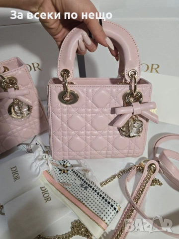 Mini Lady Dior Дамска Чанта От Агнешка Кожа Код Brand Luxury Fashion24, снимка 6 - Чанти - 54960798