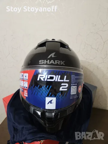 Мото каска Shark Ridill 2 Blank – Матово черна – Нова, снимка 9 - Аксесоари и консумативи - 55484500