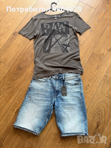 G-Star Raw Мъжки нови оригинални къси дънки, снимка 8 - Къси панталони - 54875003