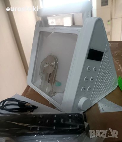 Преносим CD плейър Greadio CD02,  RGB светлини, 2 * 10W HIFI система, Bluetooth 5.3, 4000mAh батерия, снимка 10 - MP3 и MP4 плеъри - 55249546